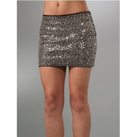 Cecilia de Bucourt Pollock Metal Studded Skirt - Picture 1 of 7